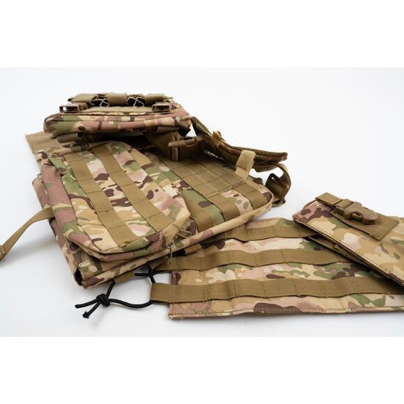 Tactical Chest Rig Vest MultiCam MOLLE Airsoft with Mag Pouch & Hydration Panel - Picture 4 of 8